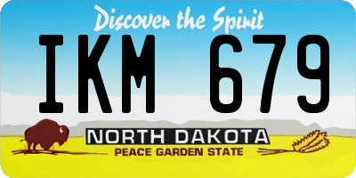 ND license plate IKM679
