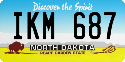 ND license plate IKM687