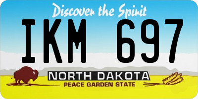 ND license plate IKM697