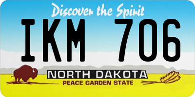 ND license plate IKM706