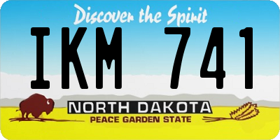 ND license plate IKM741
