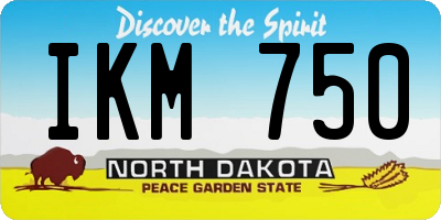 ND license plate IKM750