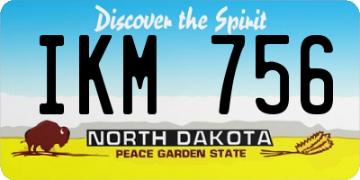 ND license plate IKM756