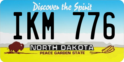 ND license plate IKM776