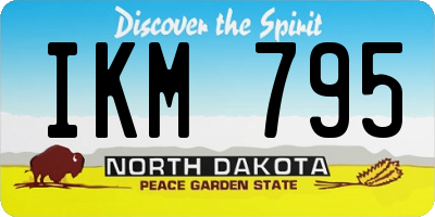 ND license plate IKM795