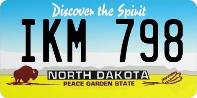 ND license plate IKM798