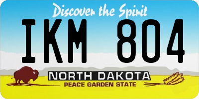 ND license plate IKM804