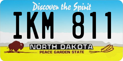 ND license plate IKM811