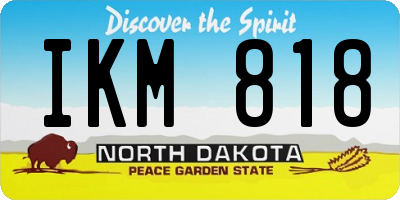 ND license plate IKM818