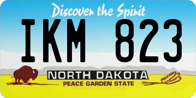 ND license plate IKM823