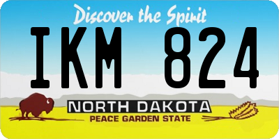 ND license plate IKM824