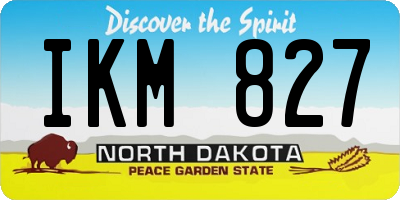 ND license plate IKM827