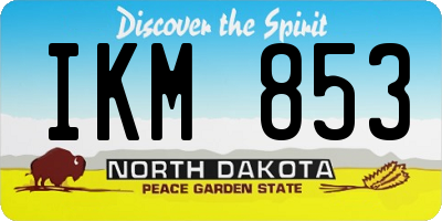 ND license plate IKM853