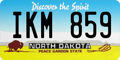 ND license plate IKM859