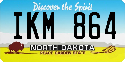 ND license plate IKM864