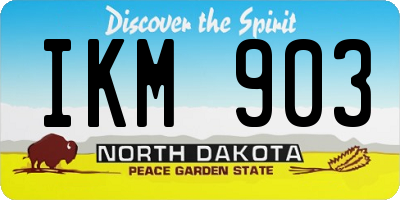 ND license plate IKM903