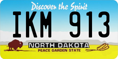 ND license plate IKM913