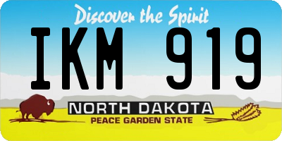 ND license plate IKM919