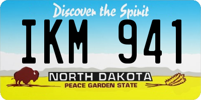 ND license plate IKM941