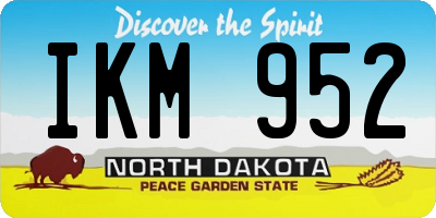 ND license plate IKM952