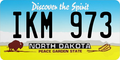 ND license plate IKM973