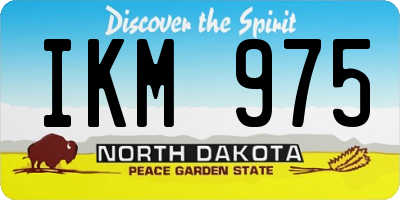 ND license plate IKM975