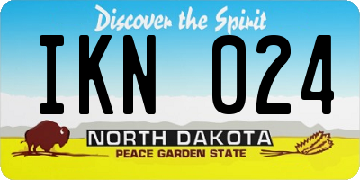ND license plate IKN024