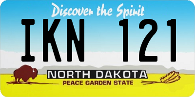 ND license plate IKN121