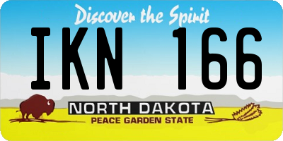 ND license plate IKN166