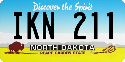 ND license plate IKN211