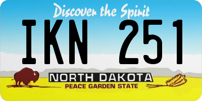 ND license plate IKN251
