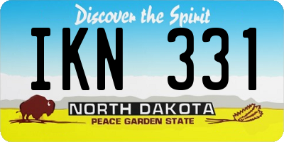 ND license plate IKN331