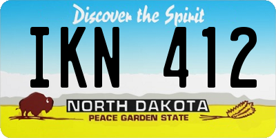 ND license plate IKN412