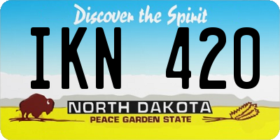 ND license plate IKN420