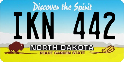 ND license plate IKN442