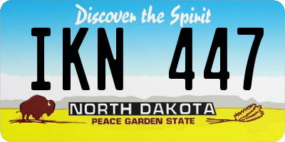 ND license plate IKN447