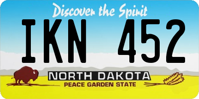 ND license plate IKN452