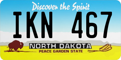 ND license plate IKN467
