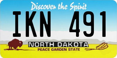 ND license plate IKN491