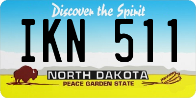 ND license plate IKN511