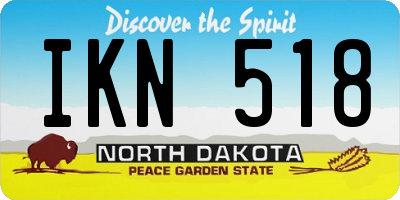 ND license plate IKN518