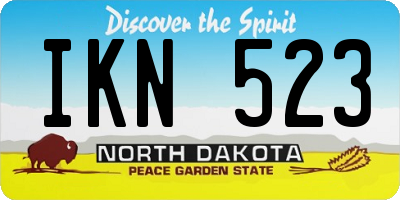 ND license plate IKN523