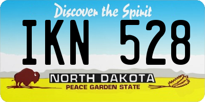ND license plate IKN528