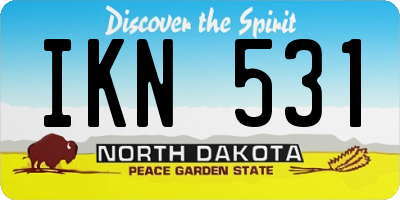 ND license plate IKN531