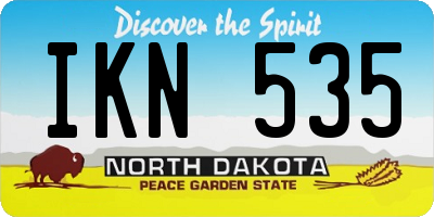 ND license plate IKN535