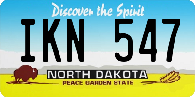 ND license plate IKN547