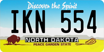 ND license plate IKN554