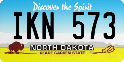 ND license plate IKN573