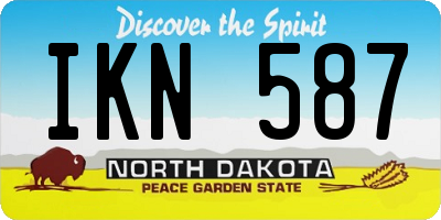 ND license plate IKN587
