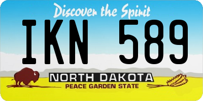 ND license plate IKN589
